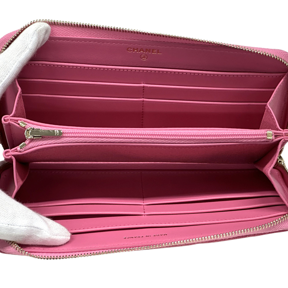 CHANEL Authentic Pink Caviar Leather Wallet - Picture 4 of 12